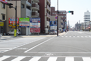 駿河区大坪町（石田街道沿いと丸子池田線の交差点）